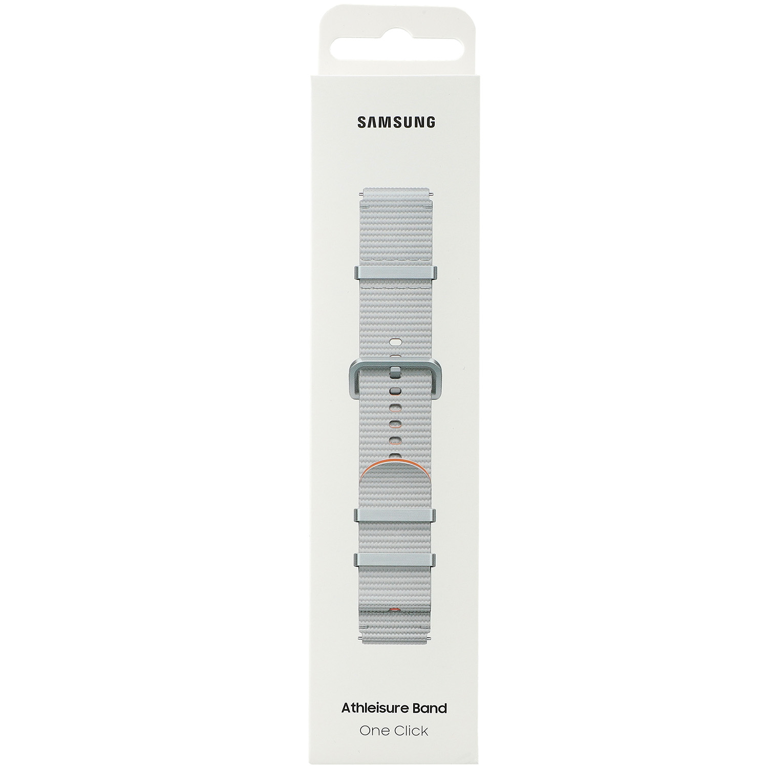 Pasek Samsung Athleisure Band One Click M / L 20mm do Galaxy Watch 4/4 Classic/5/5 Pro/6/6 Classic/7/FE, srebrny